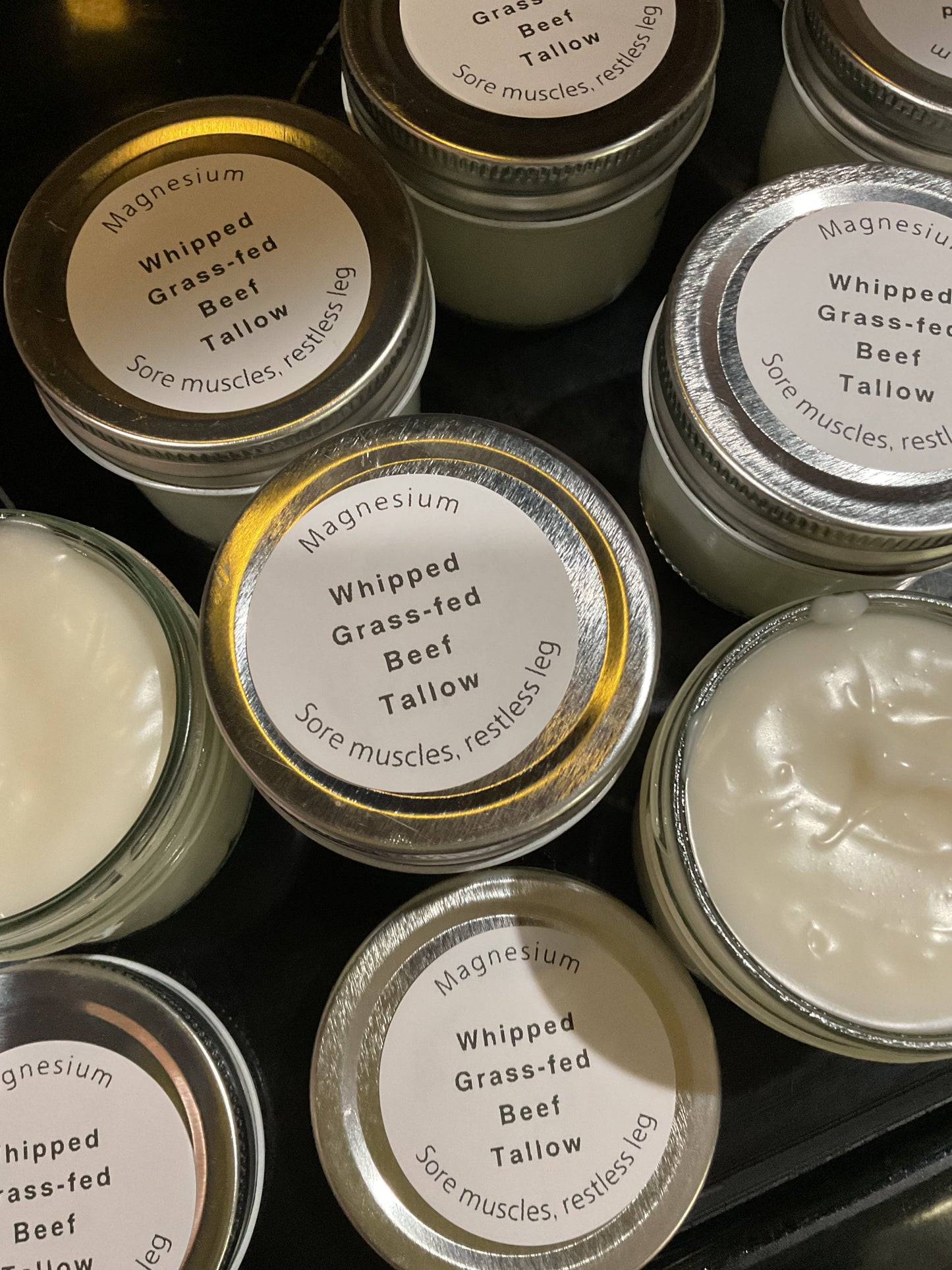 Magnesium Tallow skin nourishing and relief from sore muscles, restless leg, neuropathy 4 oz