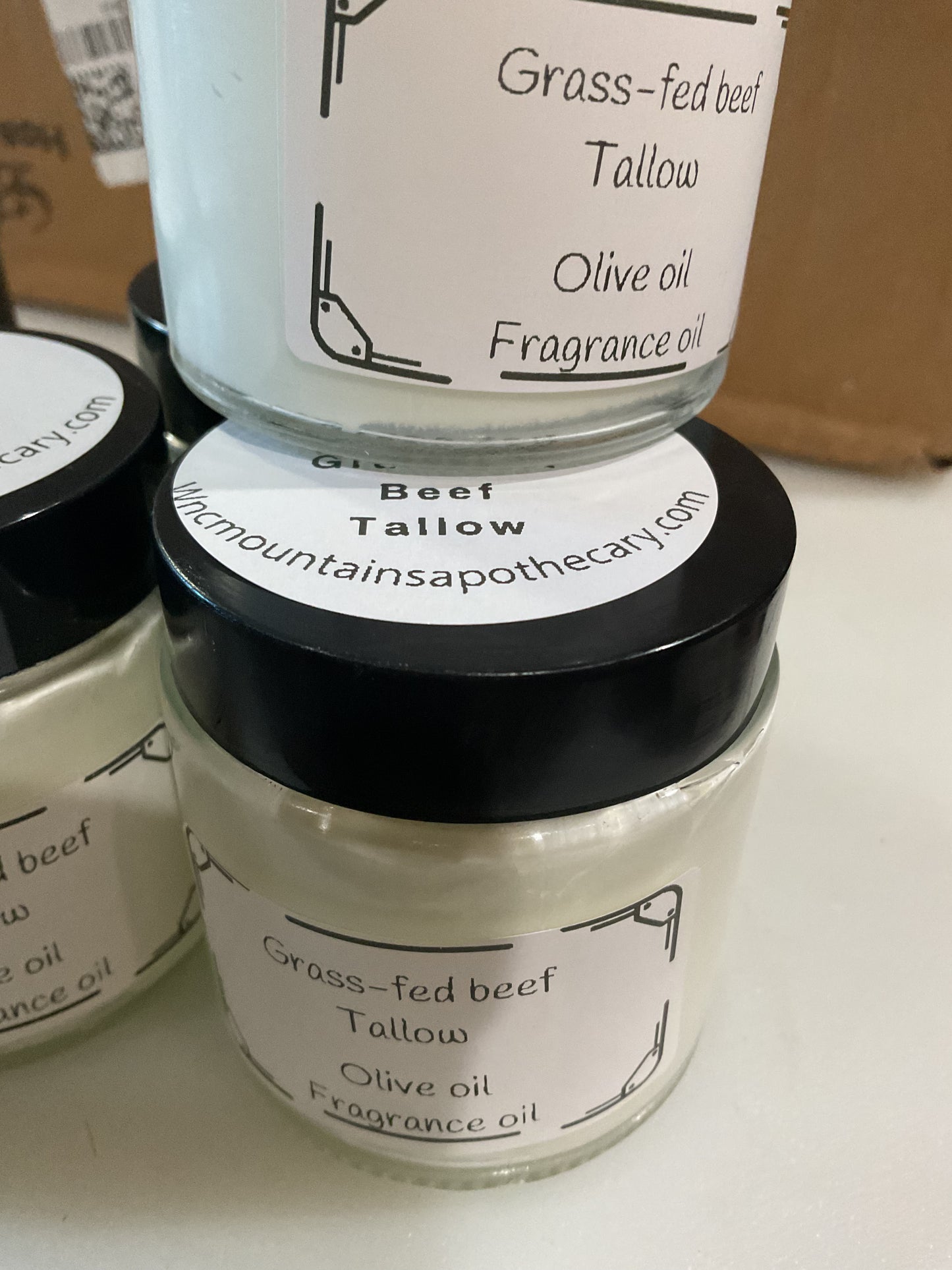 100% Grass-fed beef tallow body butter Cranberry