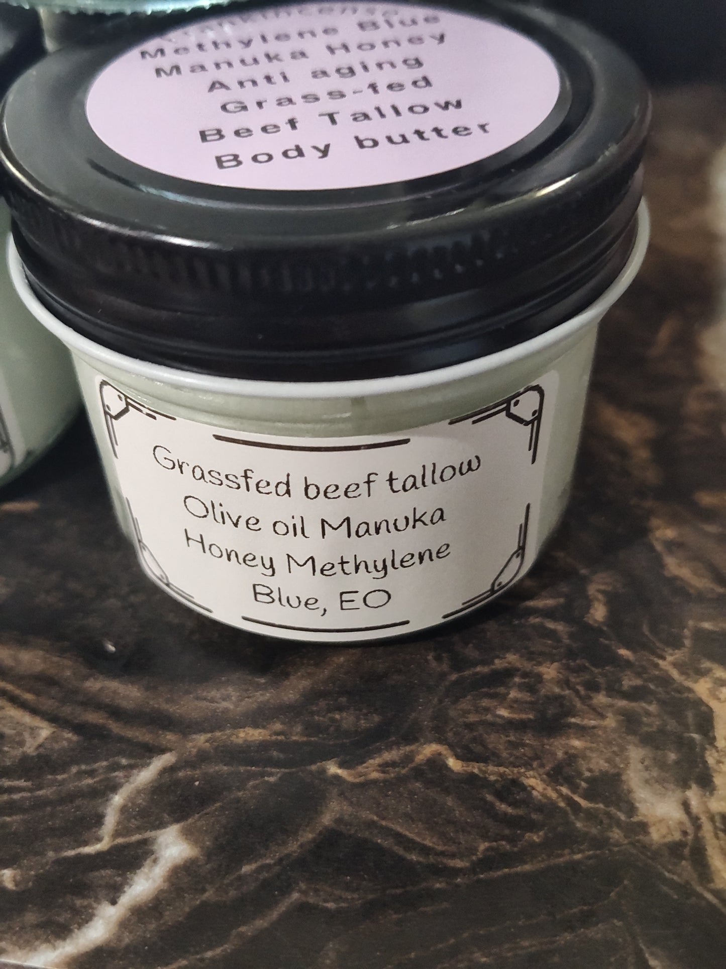Face Cream Tallow, methylene blue manuka honey frankincense
