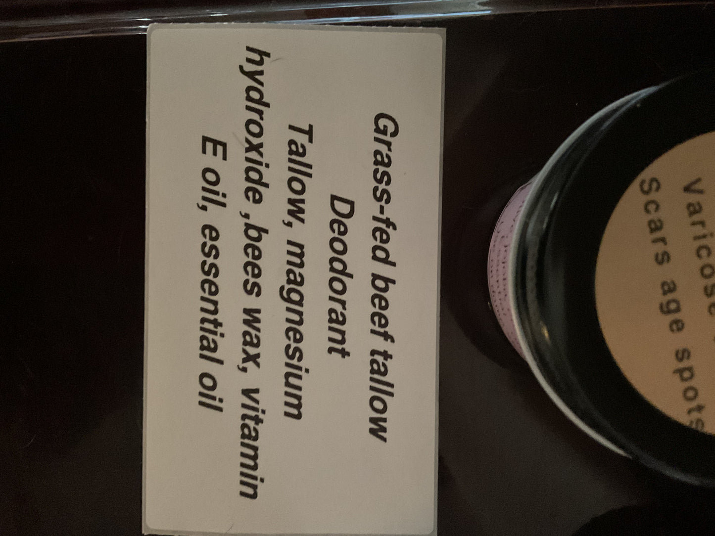 Deodorant aluminum free Tallow